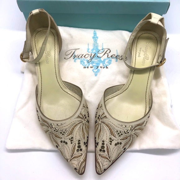 Tracy Reese Perforated Leather Heels